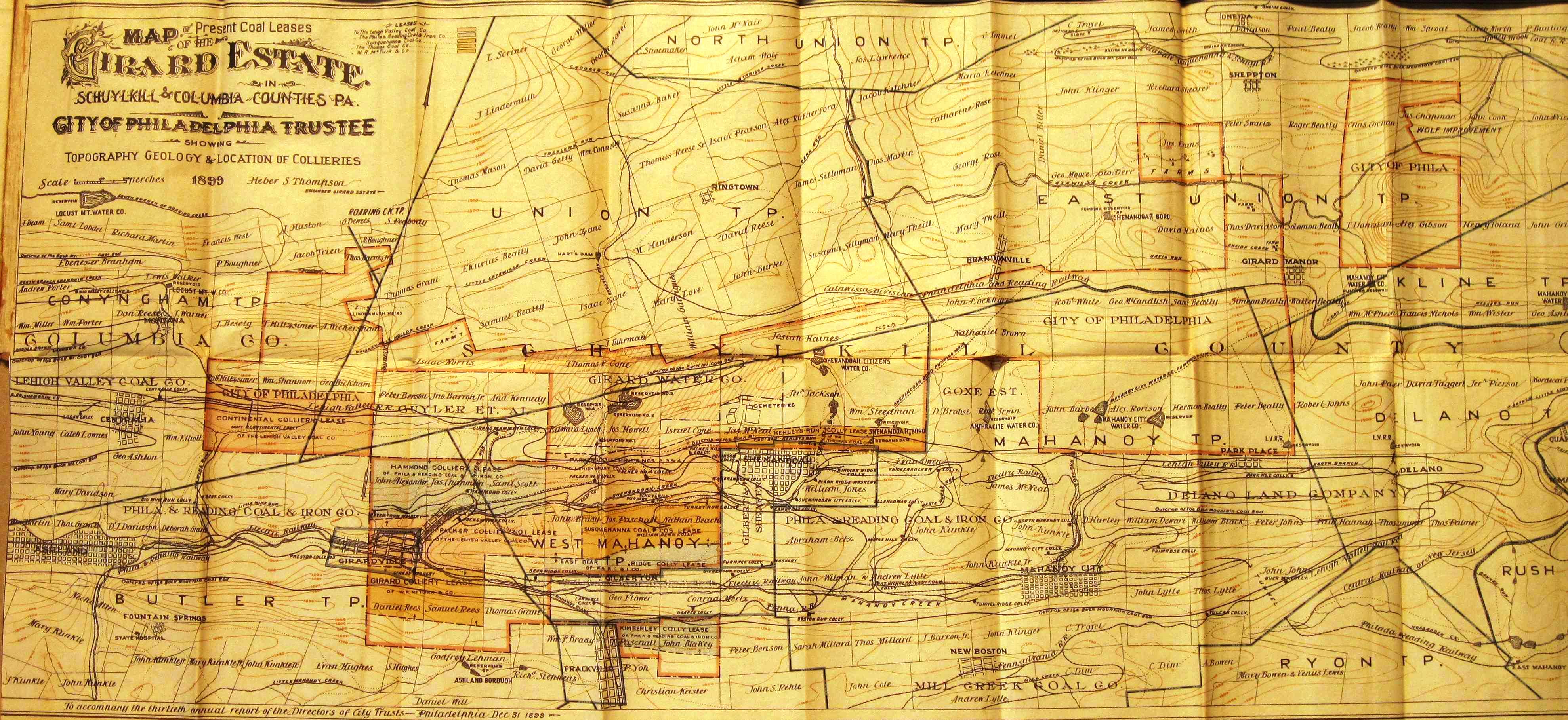 1797 PA MAP Philadelphia Scranton Ebensburg Tyrone History Stormstown   SURNAMES 