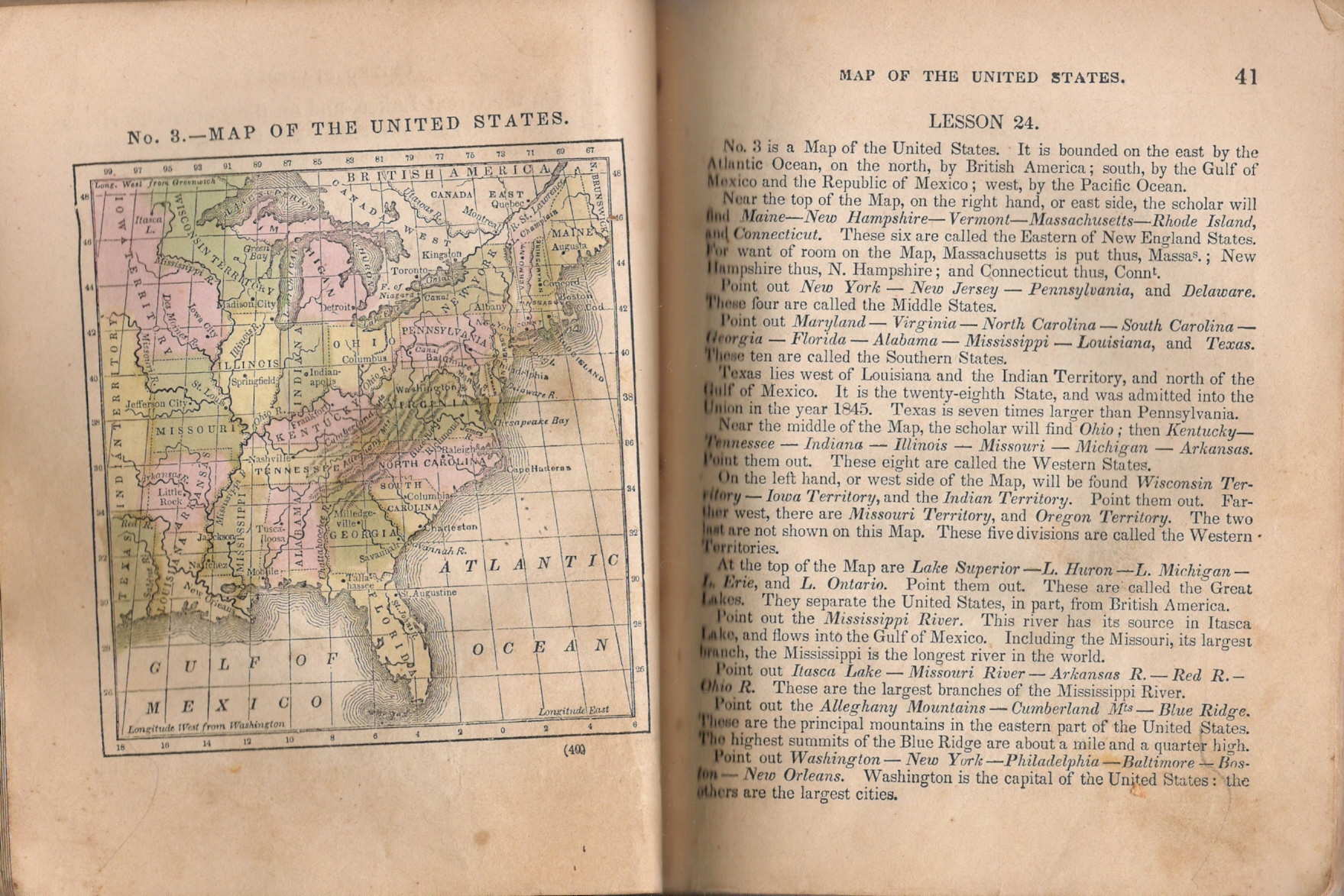 Us Map In 1849