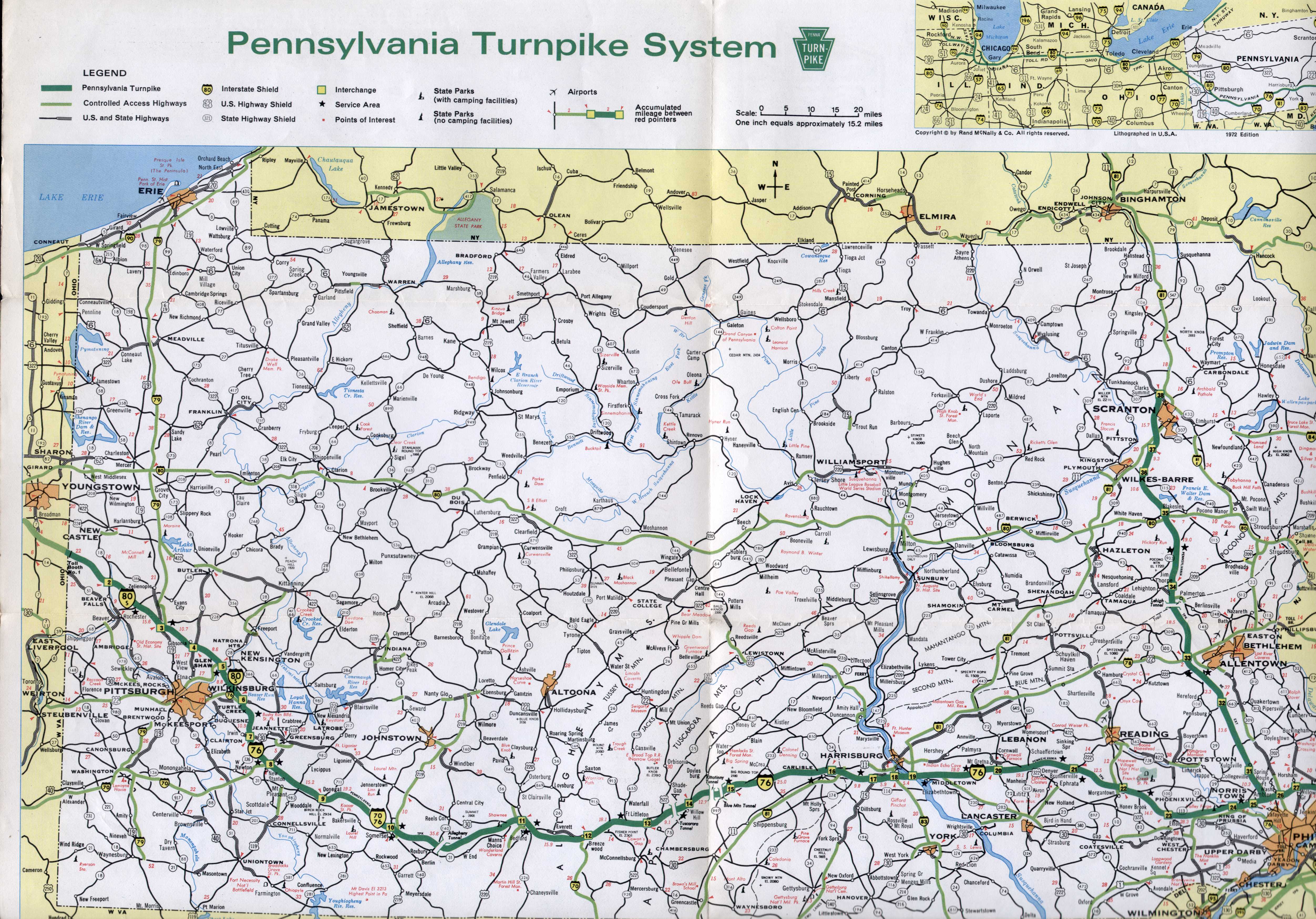 1970s Pennsylvania State Road Maps